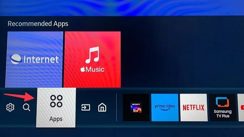 Samsung Smart TV-də APPS bölməsi